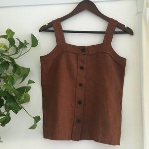 Everlane Linen Picnic Top in Rosewood